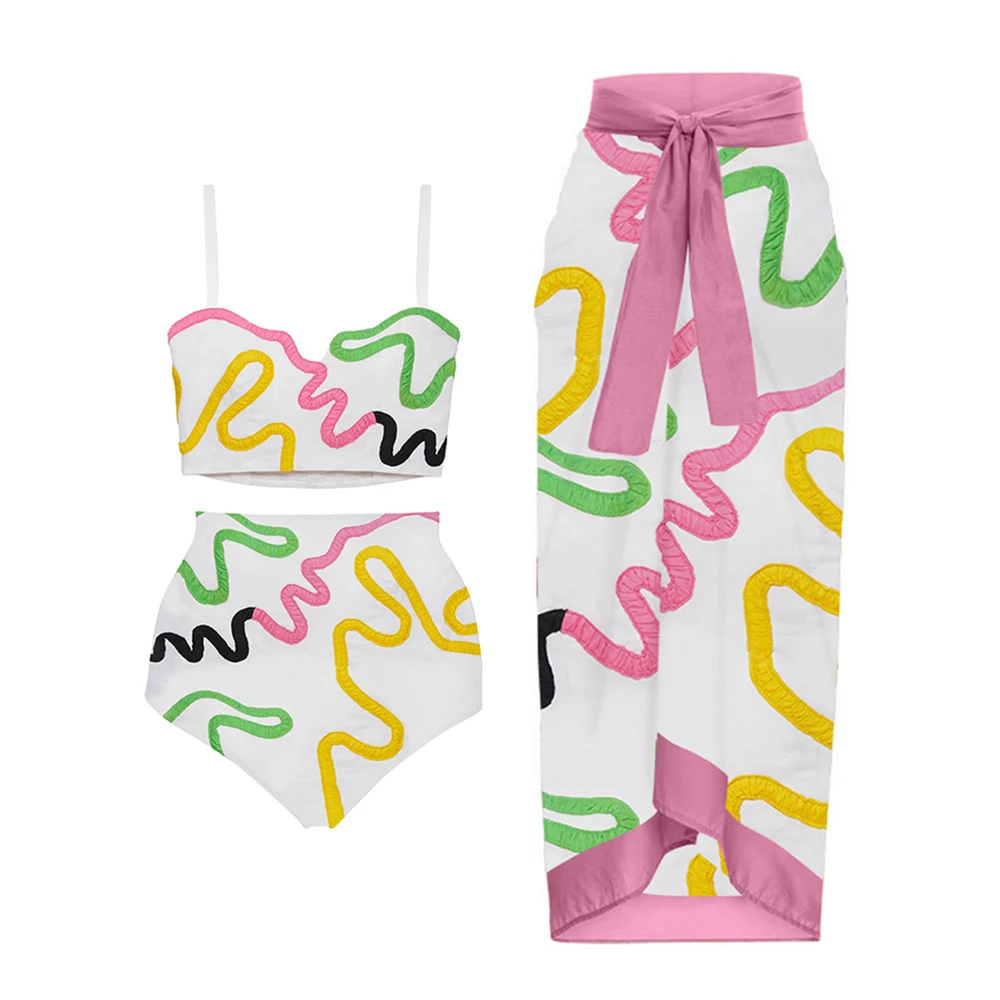 

Fashion Colorblock Beach Bikini Set Two Pieces Tankini Women Swimming Suits Swimwear Patchwork