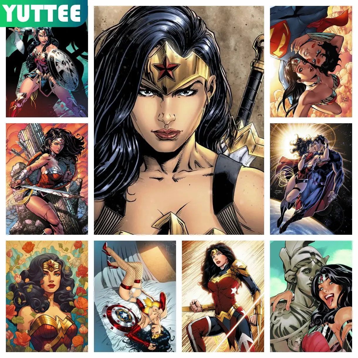 

Wonder Woman 5D DIY Diamond Painting Embroidery DC Comics Superhero Cross Stitch Mosaic Home Decor Handicrafts Craft Kids Gift