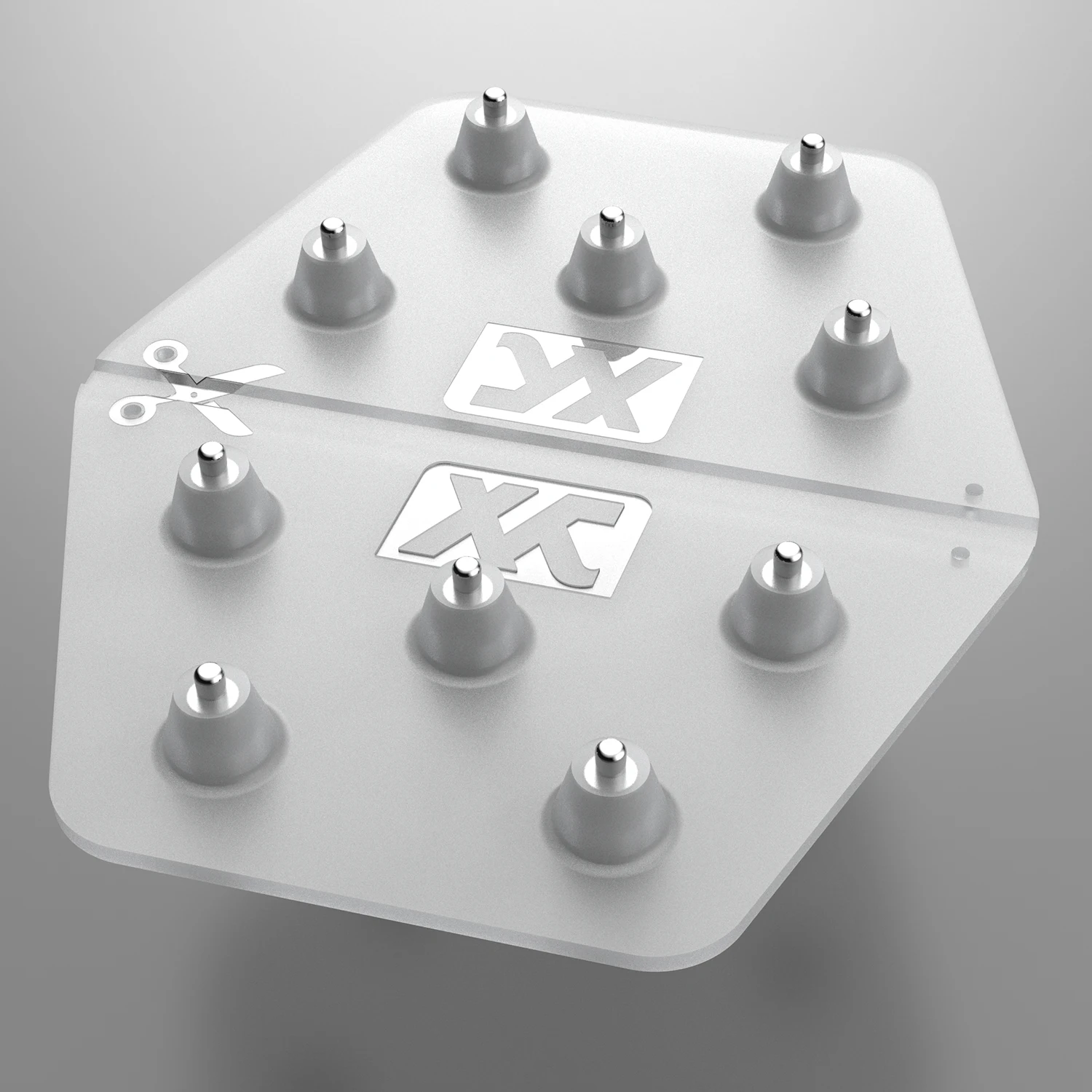 Прозрачная алюминиевая противоскользящая Подушка XCMAN с шипами для сноуборда