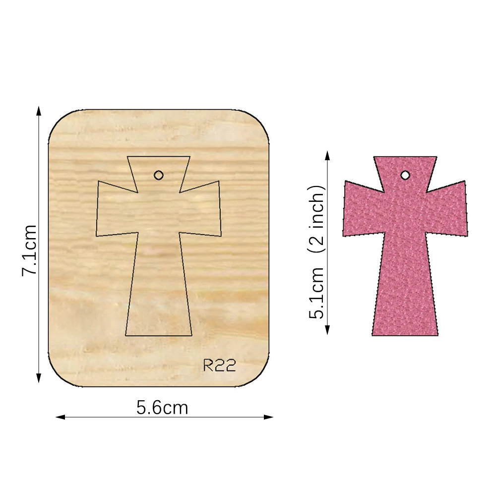 

Cross Earrings R22 Wooden Cutting Dies, Scrapbook， Suitable for Market Universal Cutting Machine