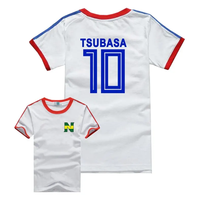 Anime Captain Tsubasa Cosplay Tsubasa Ozora Nankatsu Short Sleeve Soccer Shirt For High Quality Women Men High Quality