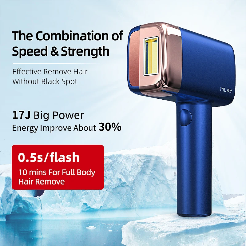 MLAY T14 Лазерная эпиляция IPL Лазерный эпилятор ICE Cold 500000 Flashes 3IN1Автомат для домашнего