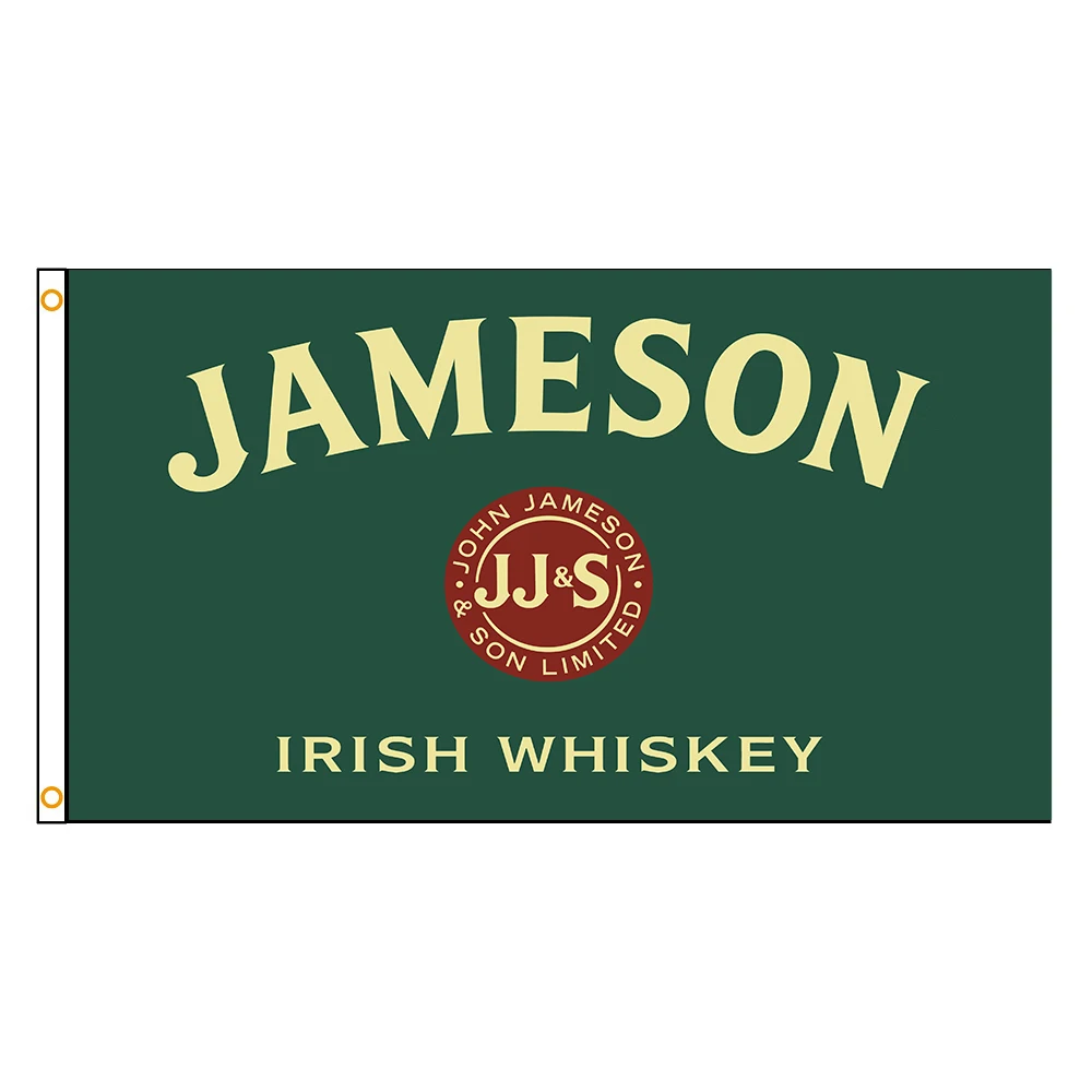 Пивной флаг Jameson JJS 90x150 см баннер из полиэстера с принтом зеленый для украшения