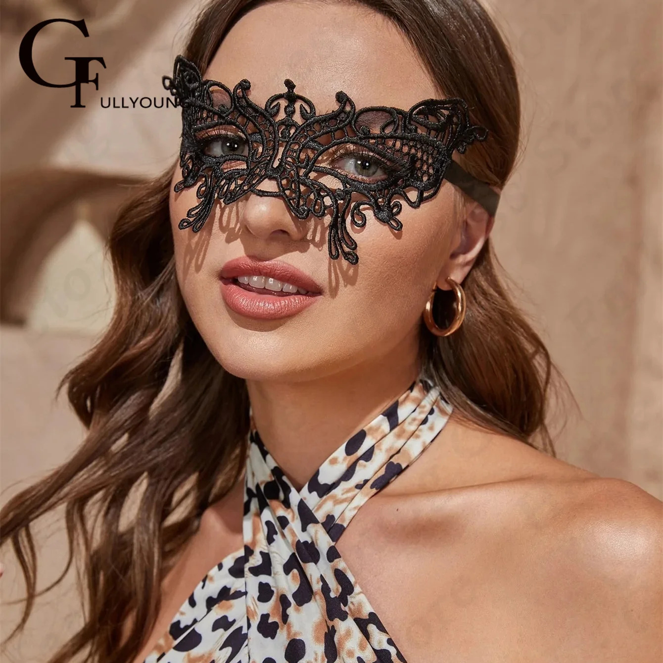 Sexy Women Hollow Balck Lace Mask Sexy Cosplay Masquerade Eye Mask Erotic Lingerie Halloween Adult Fetish Flirting Accessories