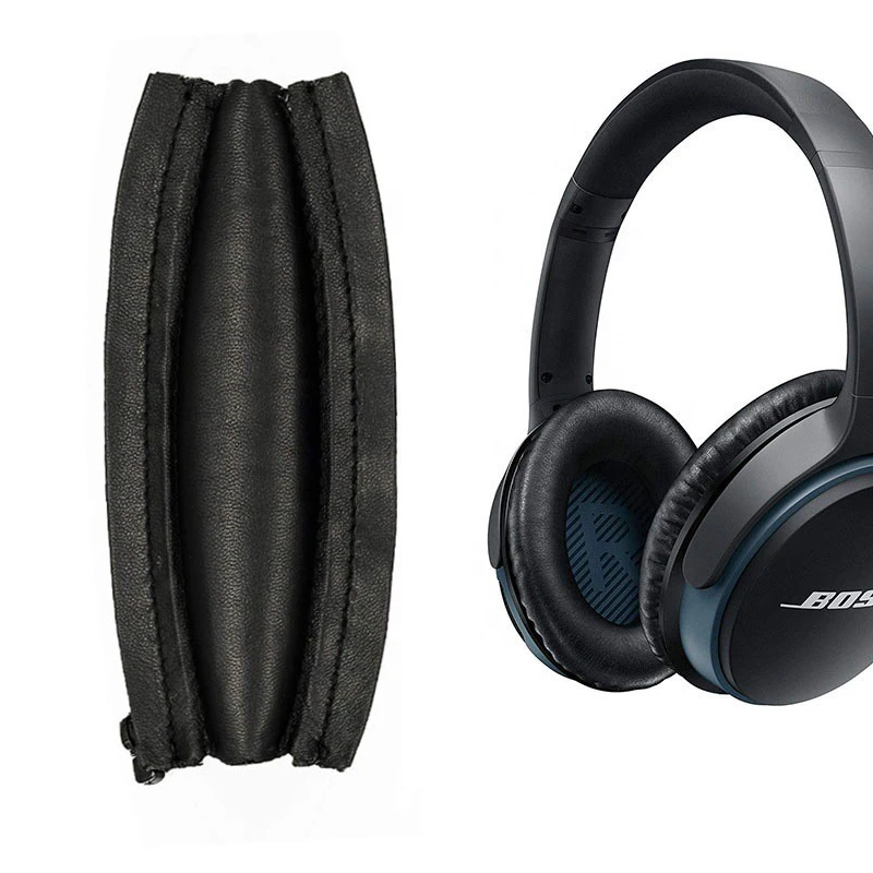 

Headband Head Beam Cushions Ear Pads with Plastic Locking Clamps for Bose Quiet Comfort QC2 QC15 QC 2 15 Top Leather Sponge