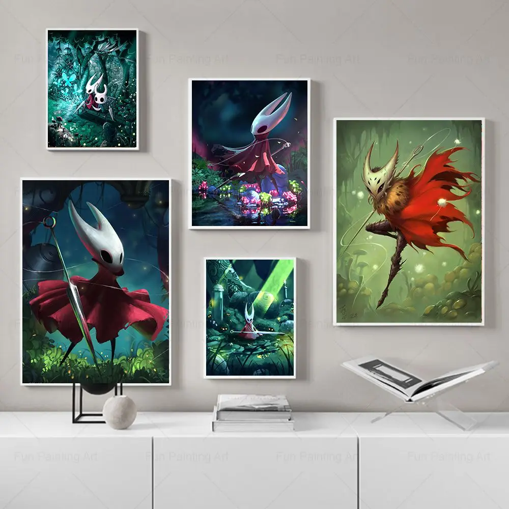 Постер с картой рыцаря Аниме Холст для рисования по мотивам игры декоративный