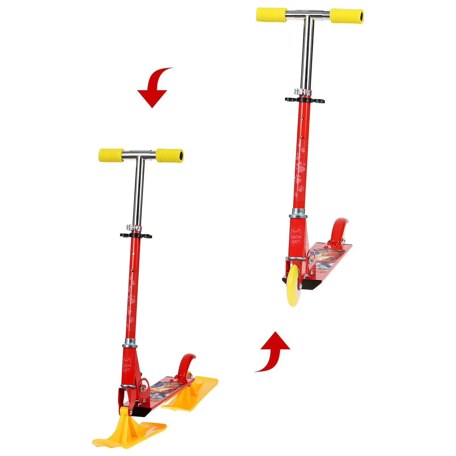 Самокат-снегокат 2 в 1 Snow Cat