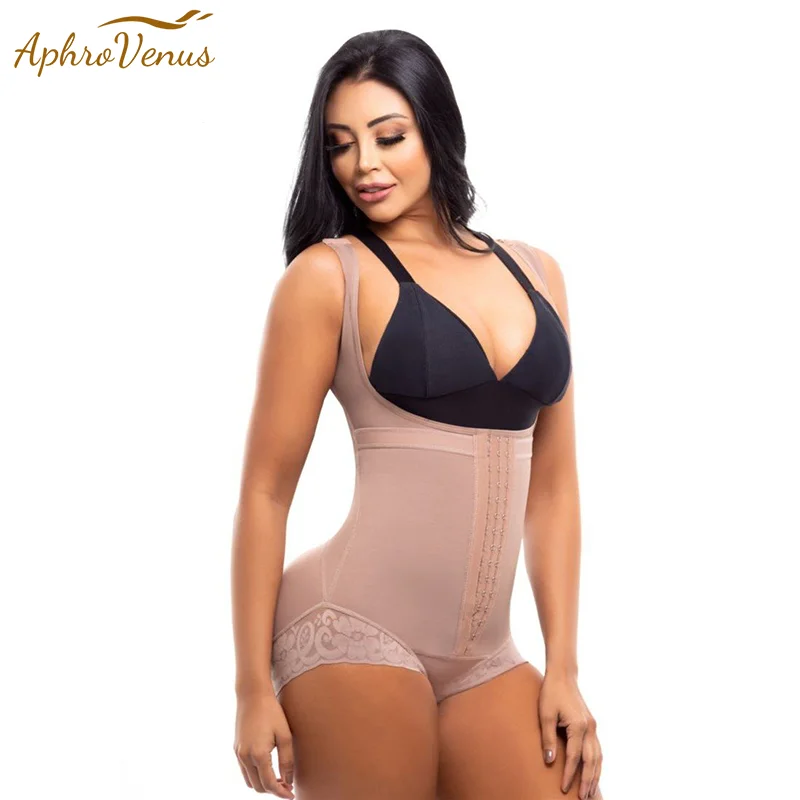 

Fajas Colombianas Postpartum and Post Surgical Girdle Daily Use Compression Tummy Control Shapewear Hook-eyes Body Shaper Skims