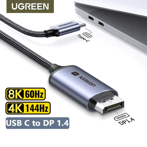 UGREEN USB C до 8K DisplayPort 1.4 кабель