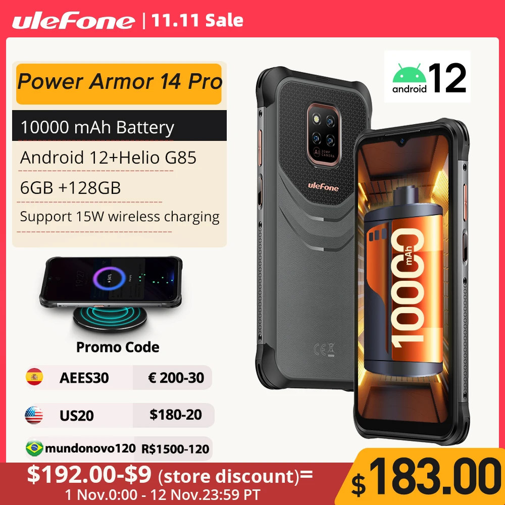 Kup Ulefone Moc Armor 14 Pro Wytrzymały Telefon 10000mAh Android 12 Wodoodporny Smartfon 128GB 5G/2.4GWLAN Bezprzewodowe ładowanie NFC Global Kup Ulefone Moc Armor 14 Pro Wytrzymały Telefon 10000mAh Android 12 Wodoodporny Smartfon 128GB 5G/2.4GWLAN Bezprzewodowe ładowanie NFC Global