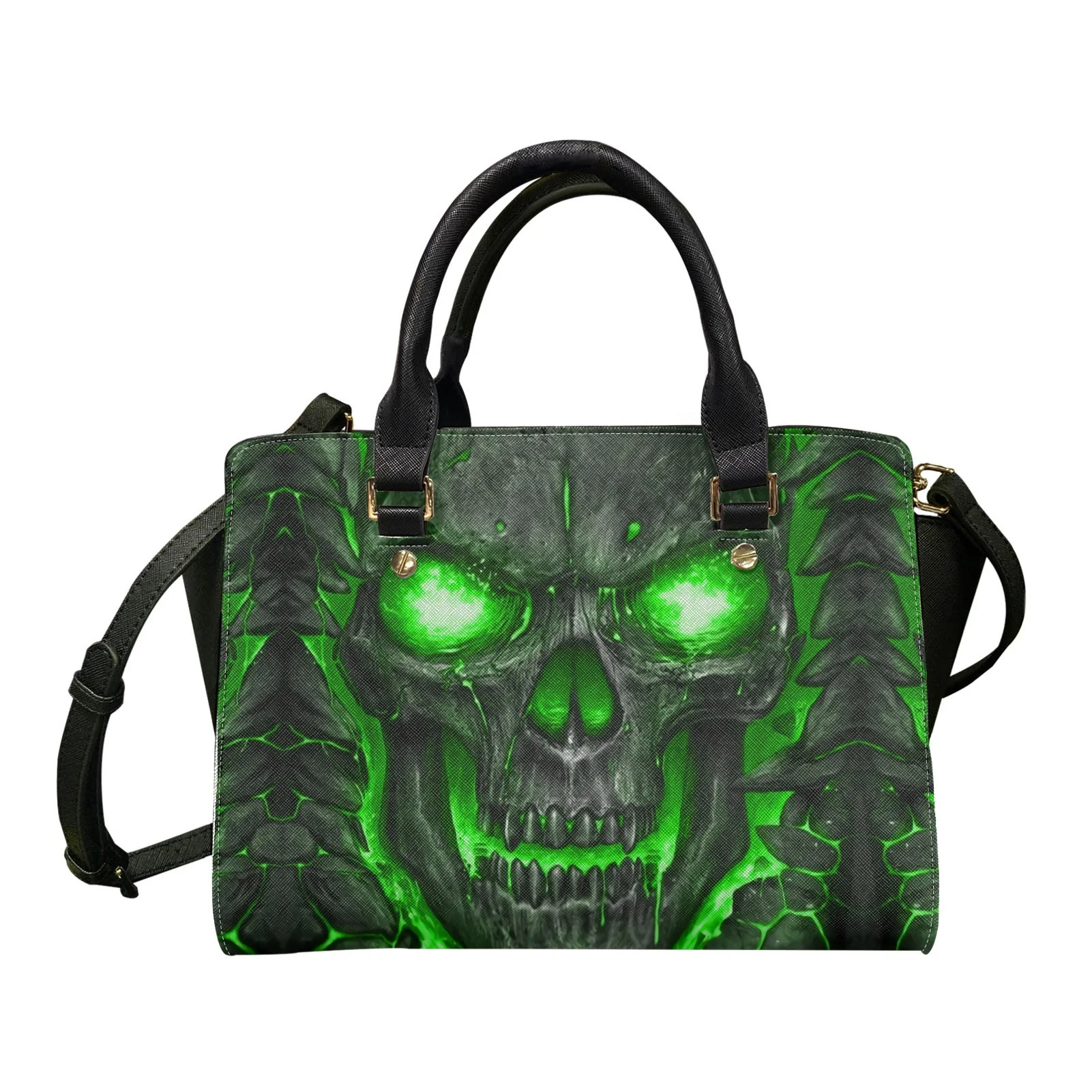 Fashion Punk Style Women Handbags Casual Leather Tote Bag for Ladies Skull Lava Print Designer Female Girls Crossbody Bag bolsos