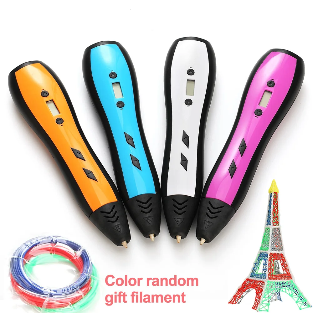 

3D Printing 3D Pen Professional Set PLA/ABS 1.75mm Filament 3D Printer Pen with OLED Screen USB Parts Birthday Christmas Gift