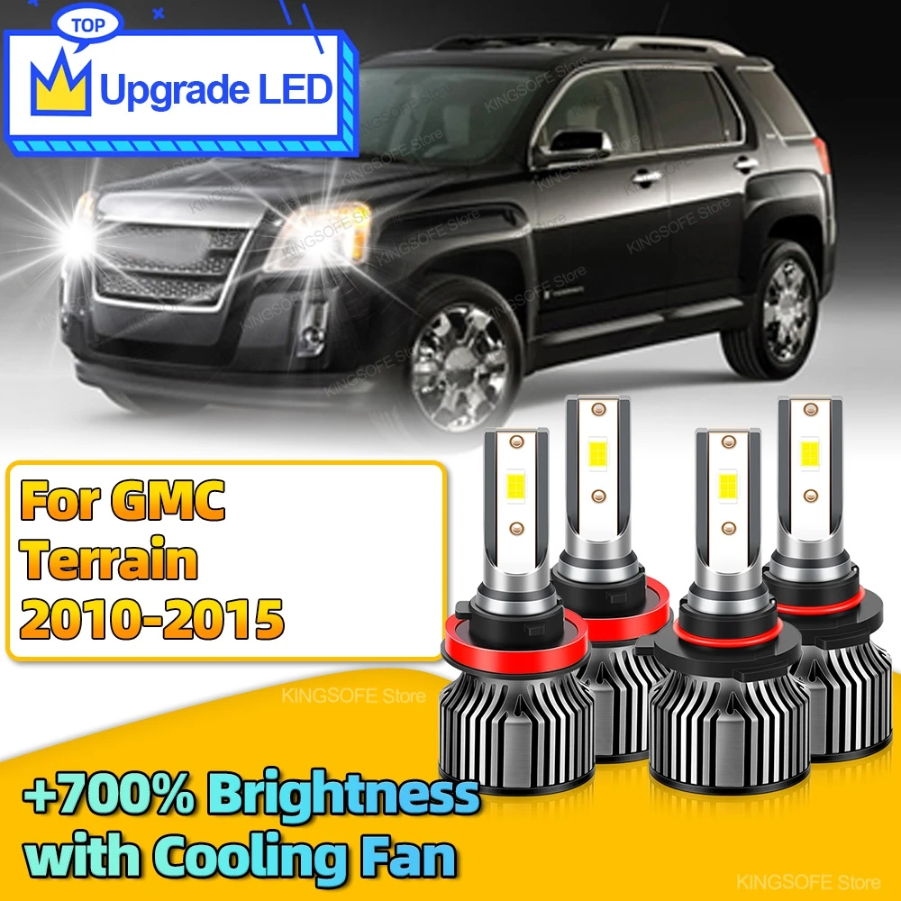 2/4 шт. светодиодные фары 30000LM Canbus H11 HB3 автомобильные передние лампы для GMC Terrain 2010