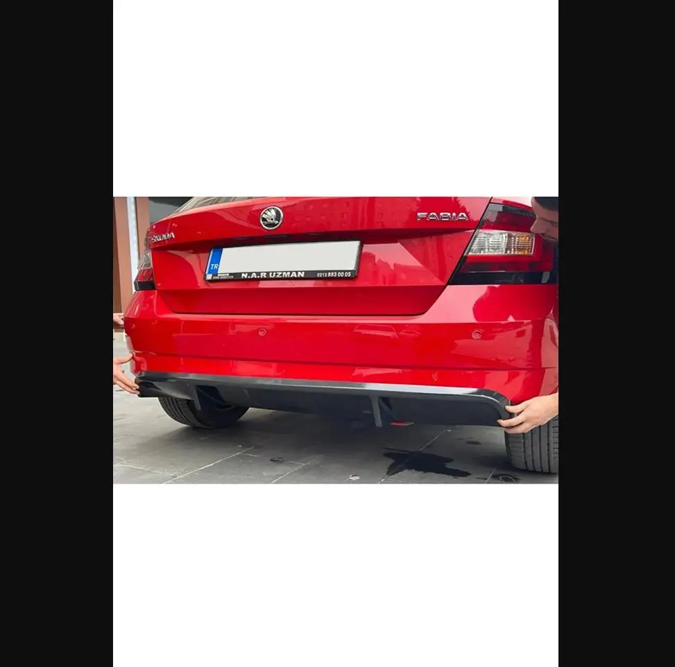 

Спортивный диффузор Piona для Skoda Fabia, черные модели 2015 и выше-Автомобильный Стайлинг, спойлер на бампер, зеркальная крышка капота, антенна крыльев