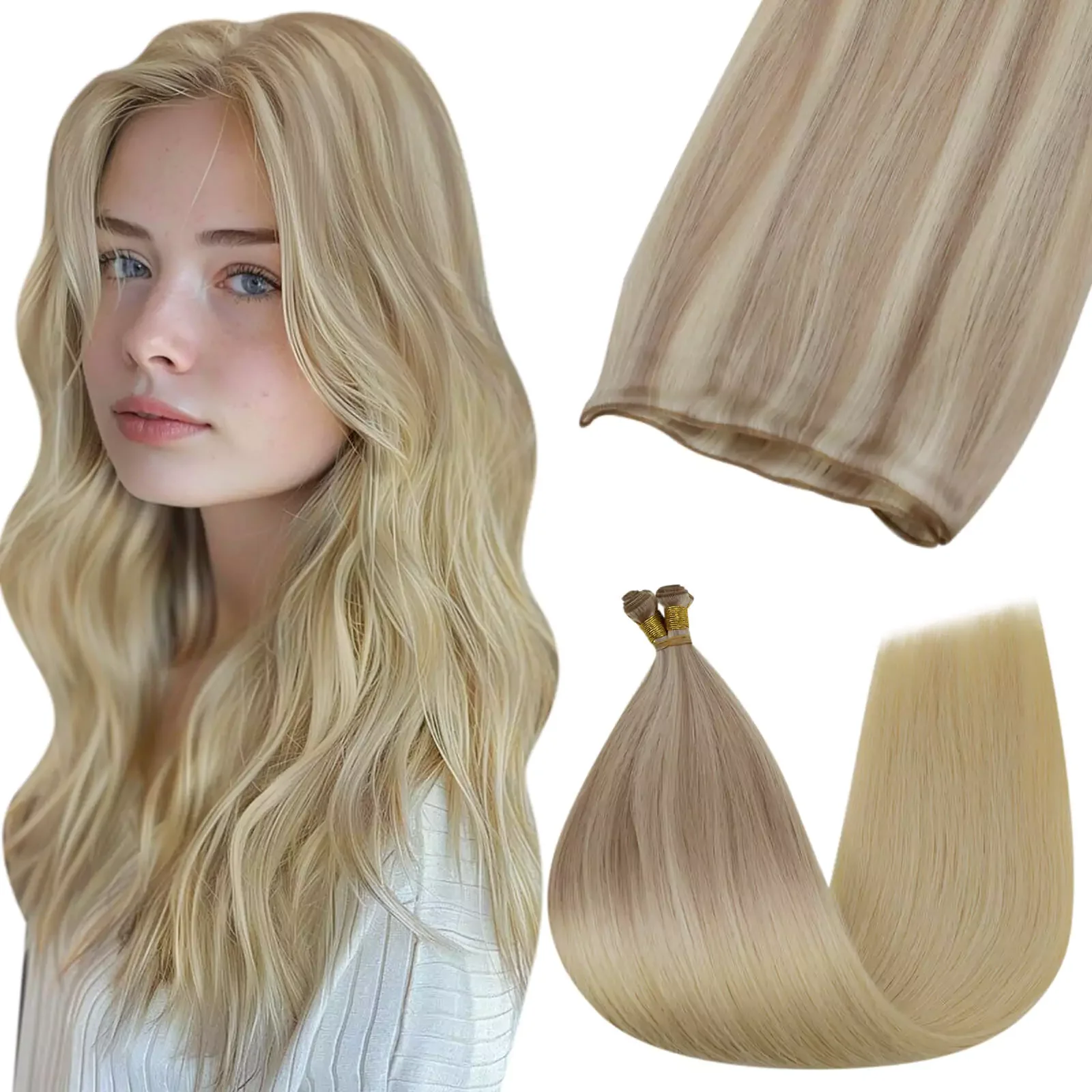 LaaVoo Virgin Genius Weft Наращивание волос 12 месяцев 16-24 дюйма 100% настоящие бразильские