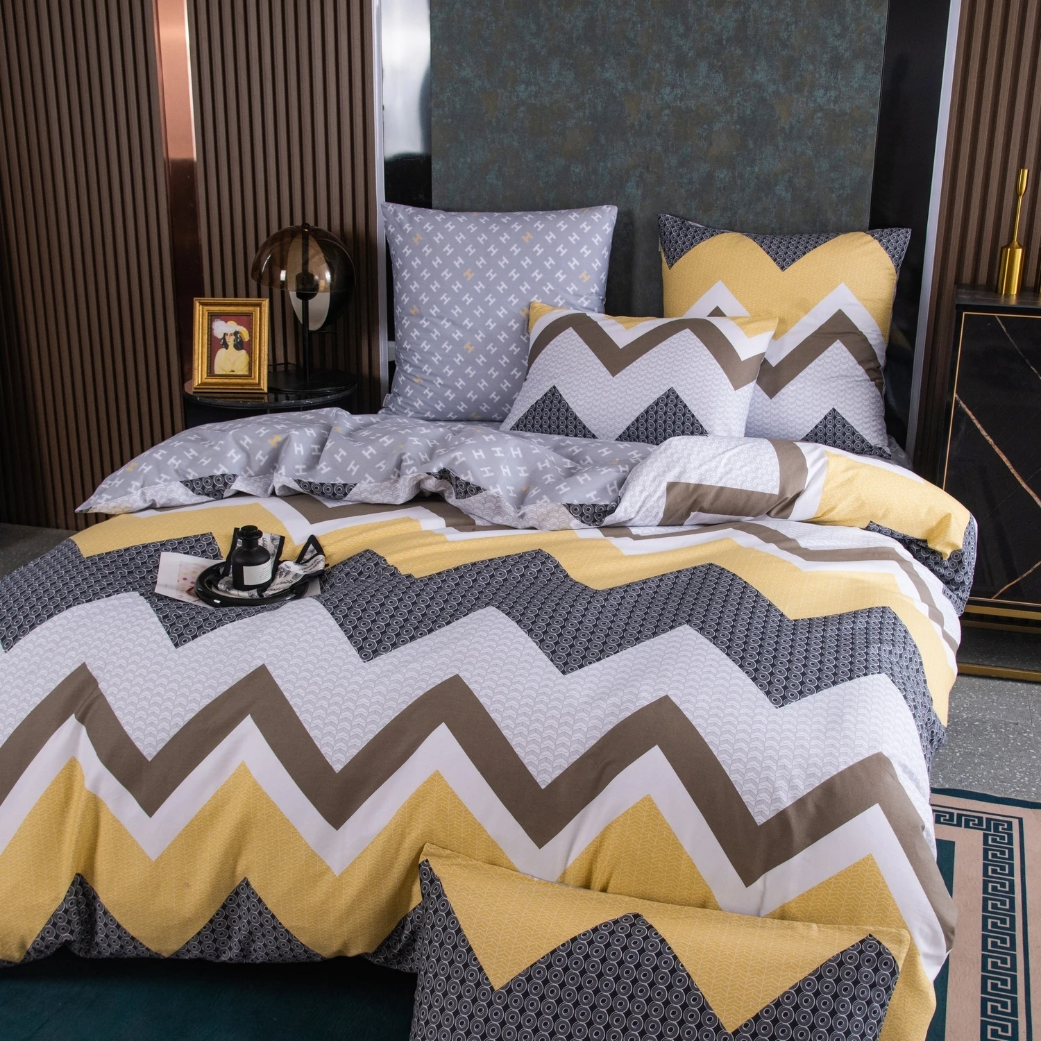 Комплект постельного белья Сатин 100% хлопок C590 1.5 спальный наволочки 50-70 2 шт