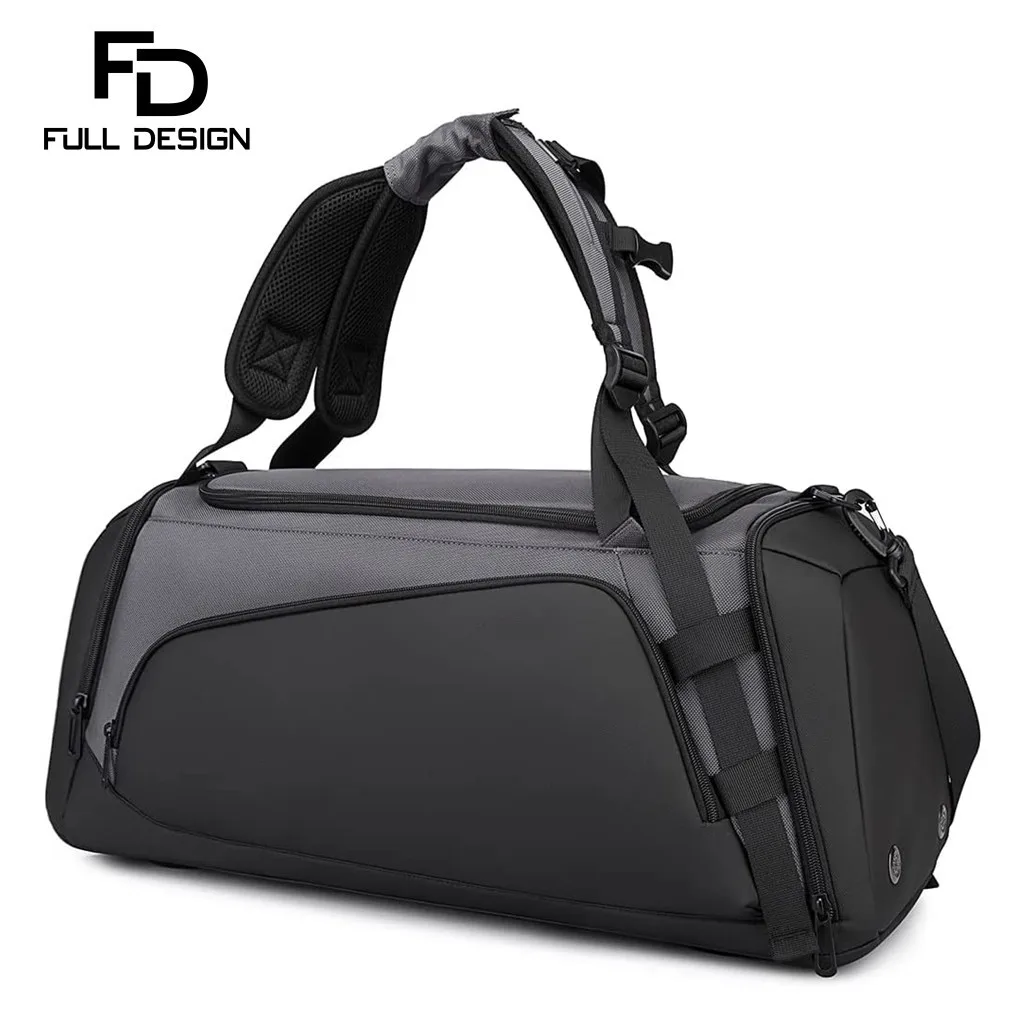 FULL DESIGN Travel bag Waterproof Carry-on luggage bag with shoe pocket Large capacity Sports bag Fitness Shoulder bag