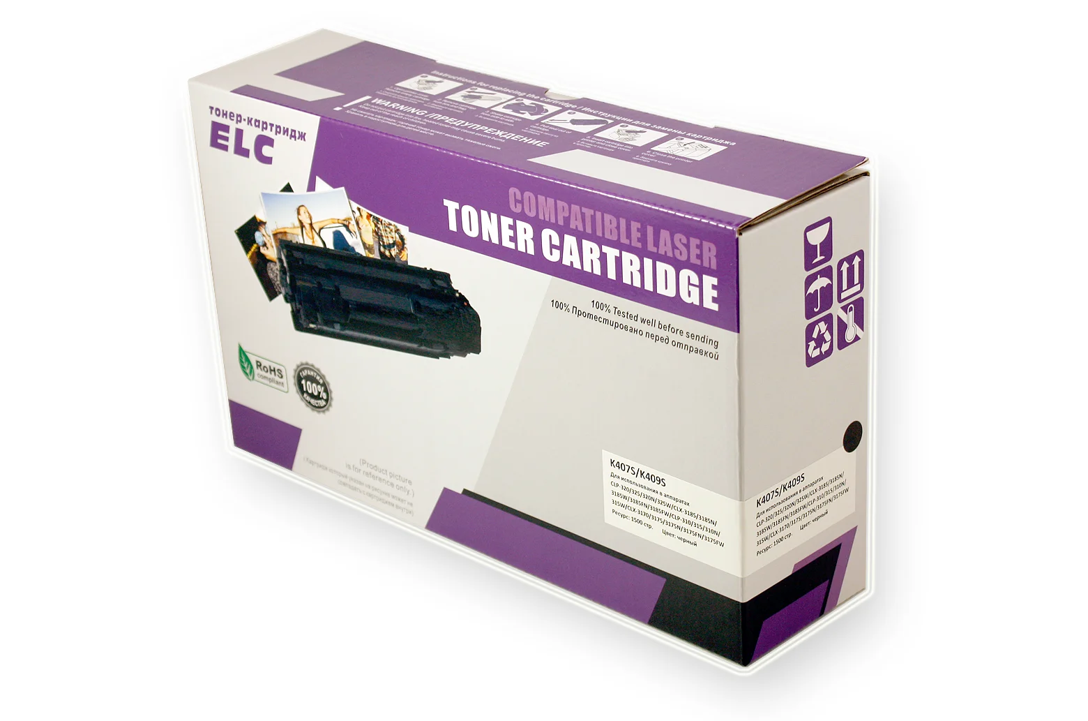 Cartridge clt-k407s/clt-k409s for Samsung clp-310/315/320/325/clx-3170/3175/3285 black ELC(1500 P) | Toner Cartridges