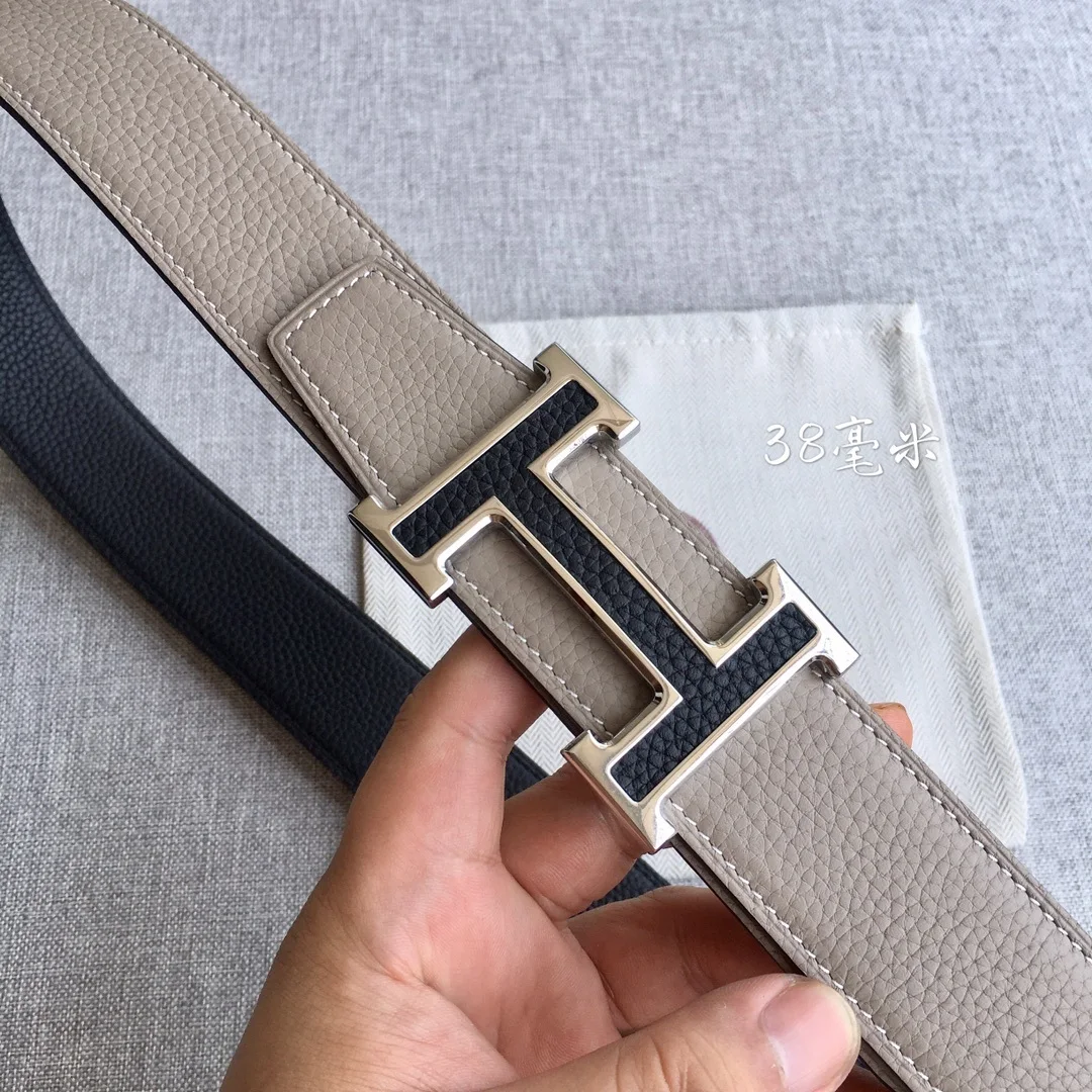 ln Стиль Ремень Hermes Счетчик Burst Мужчины Бизнес Повседневная Глава Iayer Яловичной