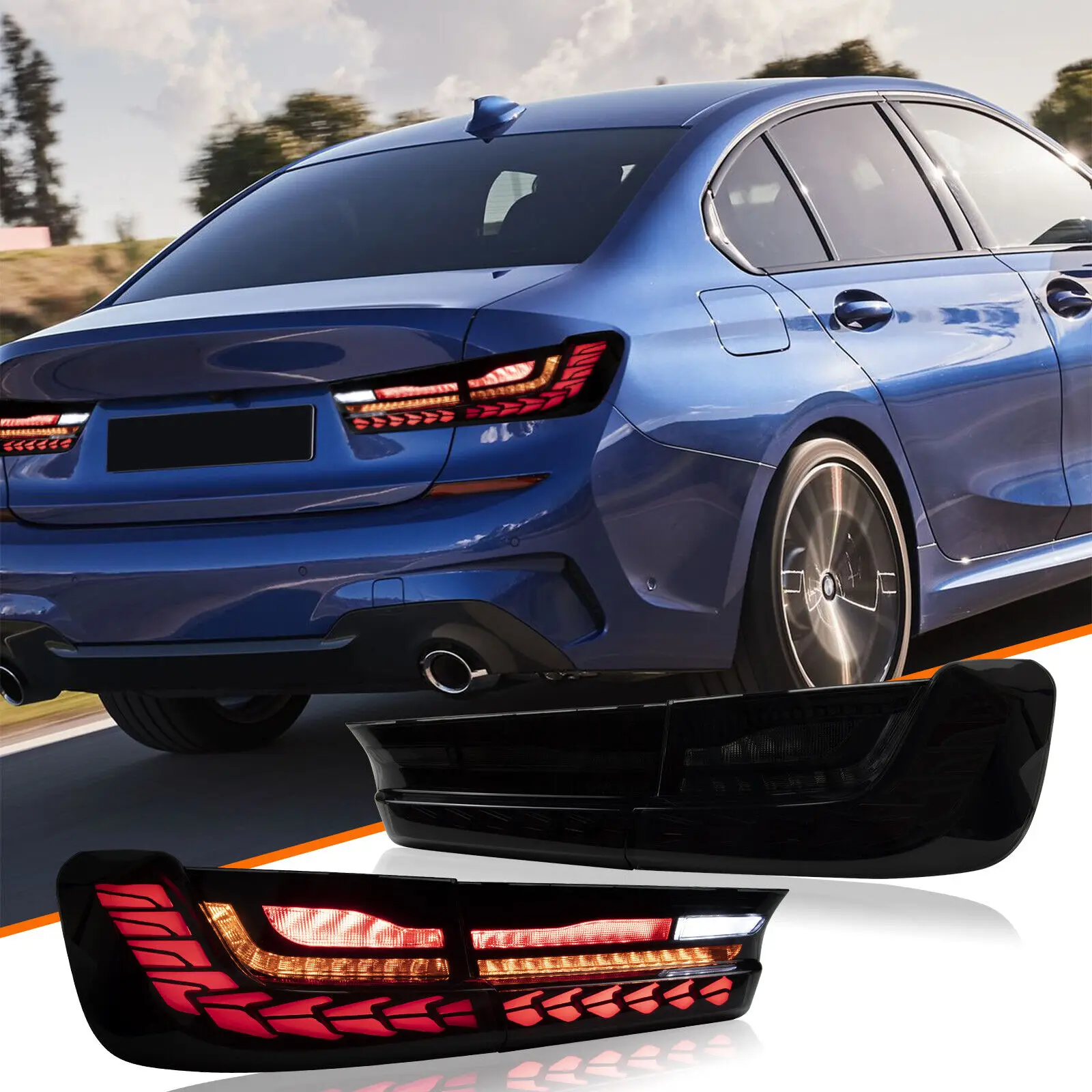 Задние фонари в сборе для BMW 3 серии G20 G80 M3 2019-2020-2023 задний фонарь с динамической