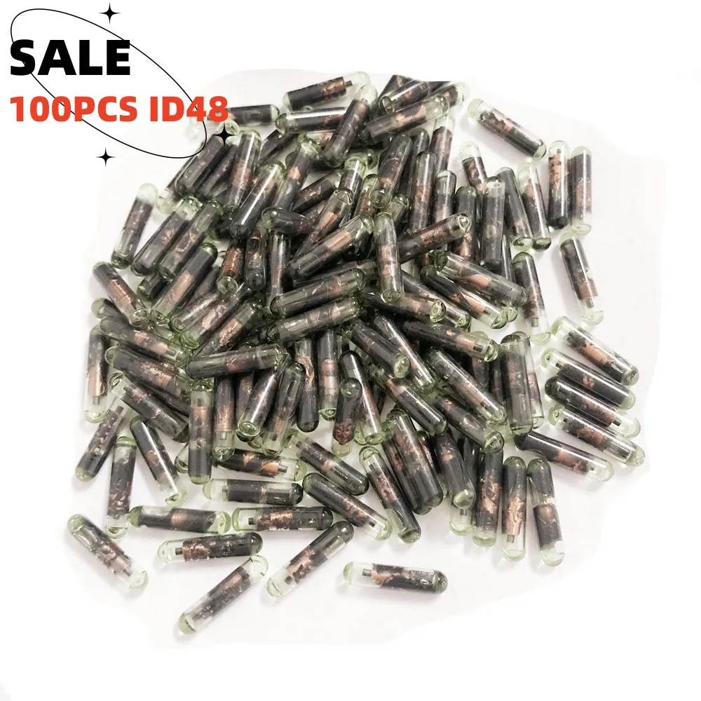 

100pcs OEM ID48 ID 48 transponder chip Car Key Chip Blank aftermarket Auto Transponder Chip Glass ID 48 Unlock Chip