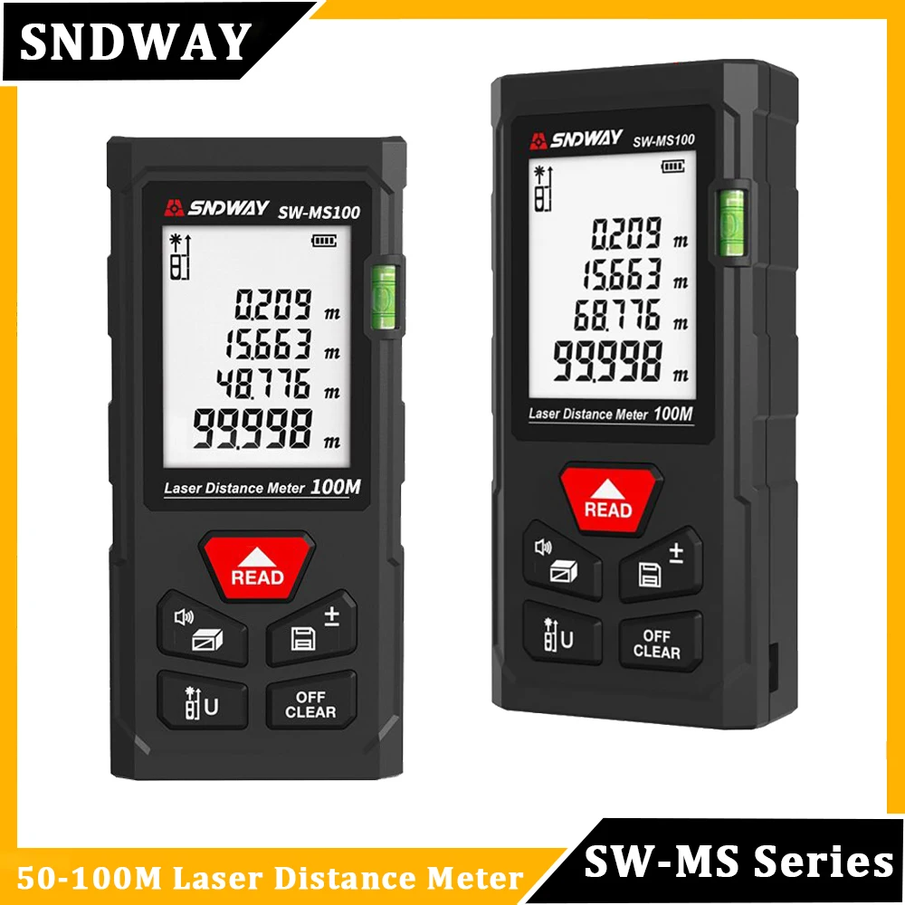 

SNDWAY SW MS50 Laser Distance Meter Digital Professional Range Finder Laser Meter Mini Rangefinder Laser Trena Measuring Tool