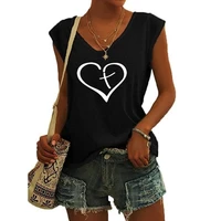 2022 summer faith jesus women top casual sexy camisole tanks top v neck simple loose sleeveless t shirts new vest gift for girl
