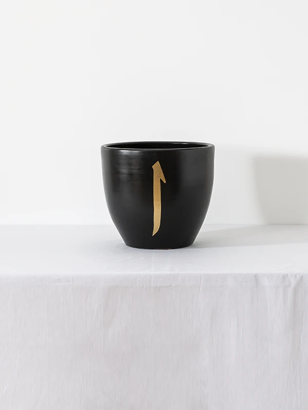 

Керамический цветочный горшок с золотым узором EWP Saturn, современный керамический цветочный горшок ручной работы специального дизайна