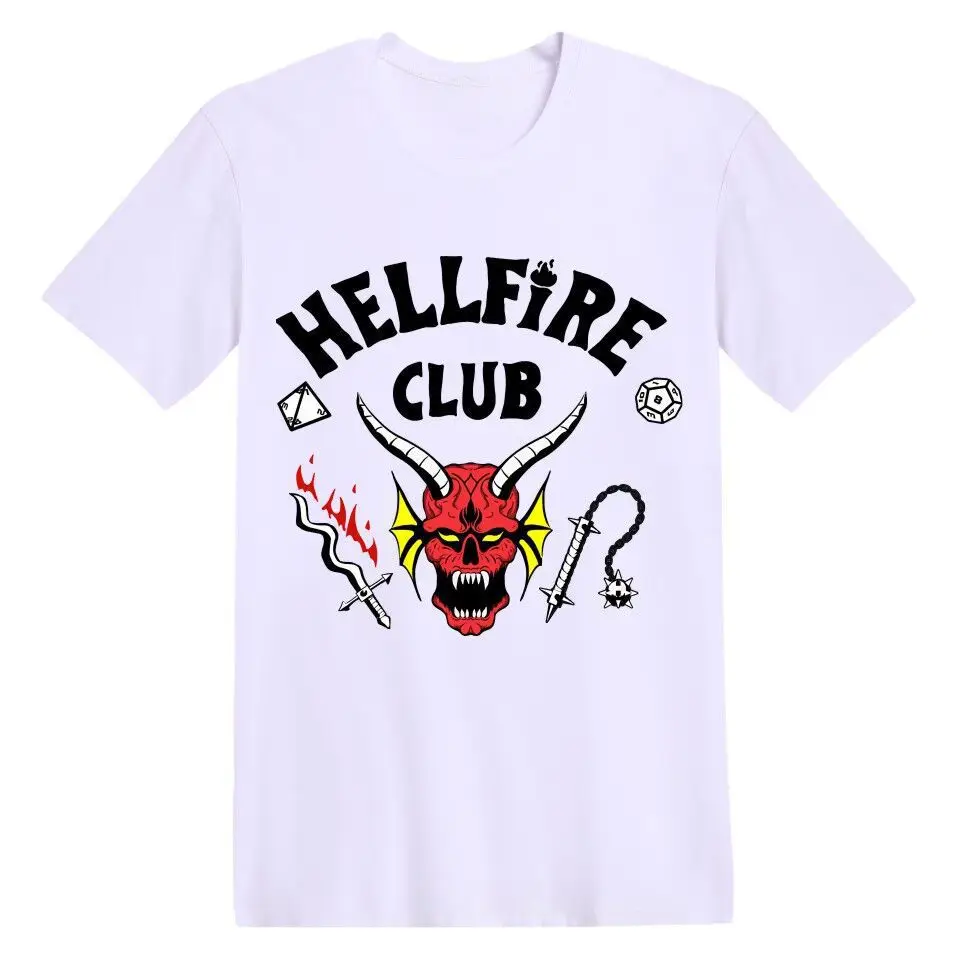 

Футболка для косплея Hellfire Club «очень странные дела», сезон 4, аниме «человек и женщина» для вечерние ринки, косплей на Хэллоуин