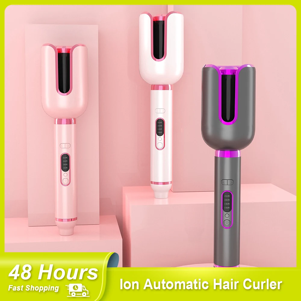 

Auto Hair Curling Irons Electric Automatic Ceramic 1 Inch Hair Curler Rotating Curls Waves Anti-Tangle Curling Waver Large Slot