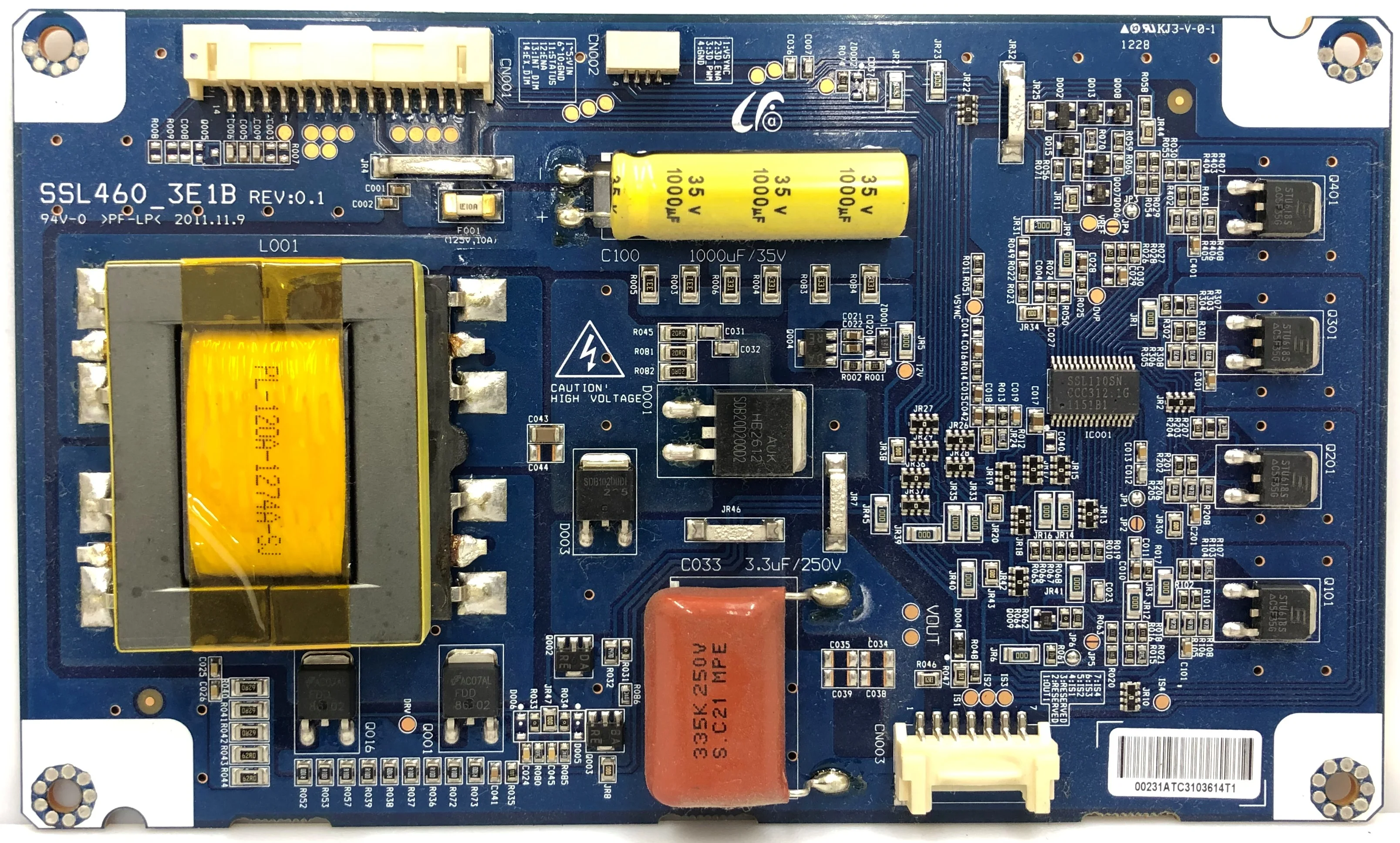 SSL460_3E1B REV:0.1 инвертор, led драйвер для телевизора Toshiba ...