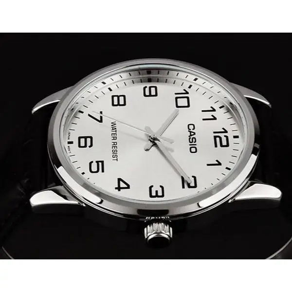 Мужские наручные часы Casio с кожаным ремешком MTP-V001L-7B | AliExpress