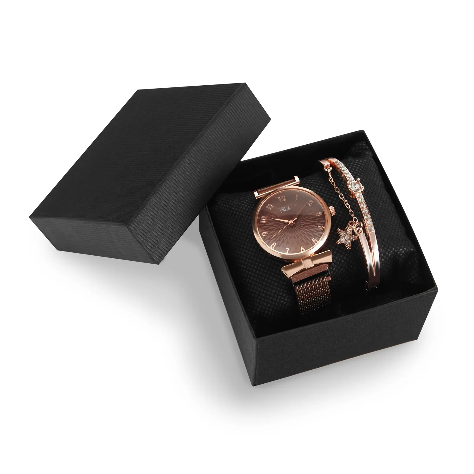 Женский подарочный набор Fadi 2 в 1: наручные часы браслет