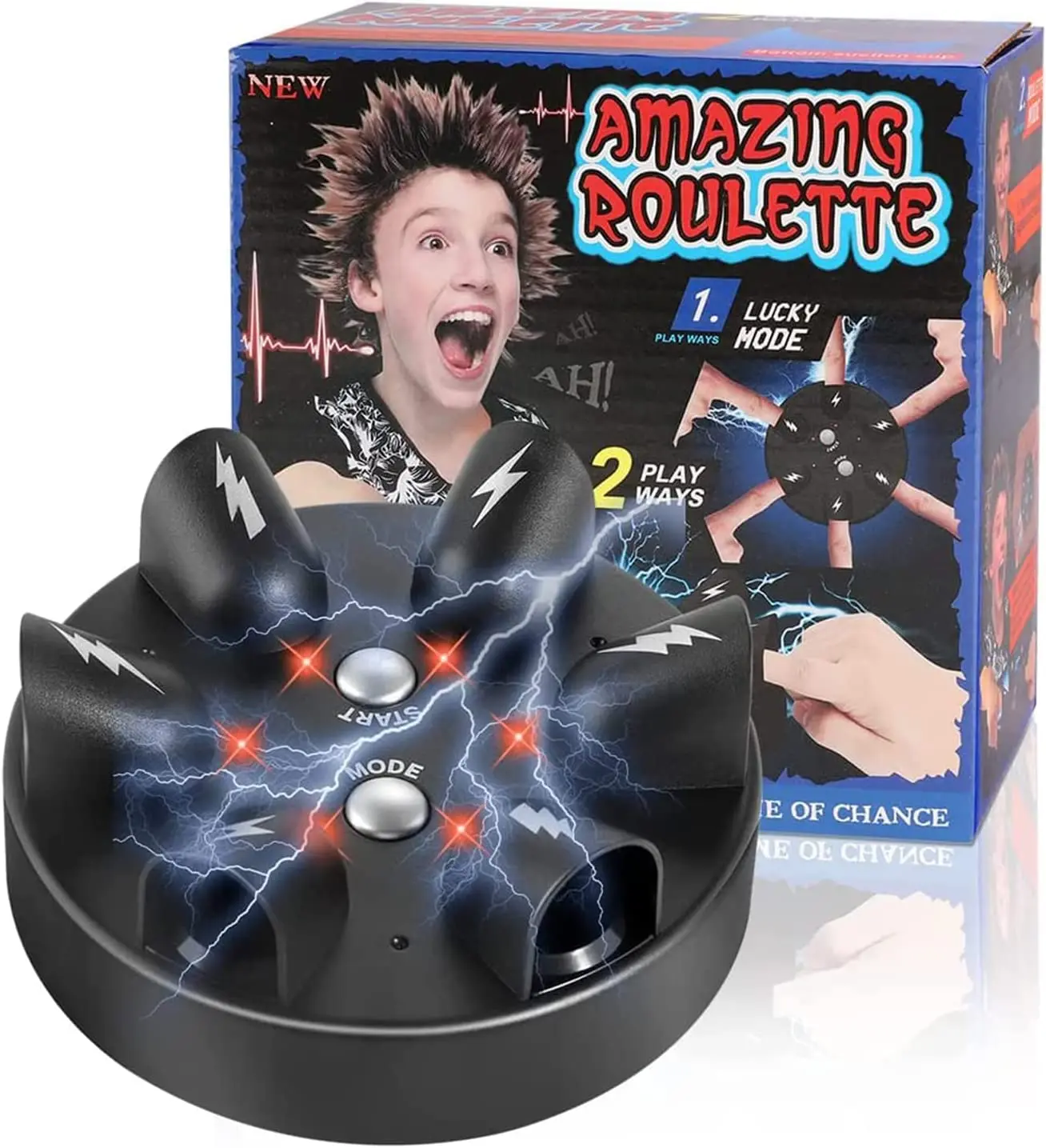 

Lie Detector Test Shock Finger Game Shocking Shot Roulette Cogs of Fate Funny Electric Amazing Chance Toy Hand Buzzer Games Kids