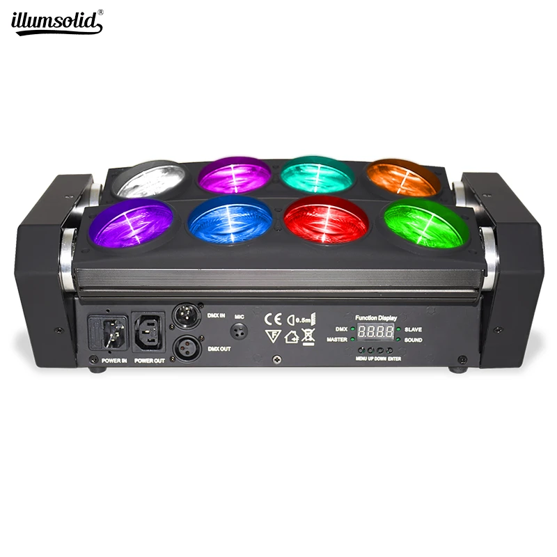 

Lyre DJ Lights 8X12W LED Moving Head Spider Light RGBW 4In1 Mobile Disco DMX512 Rotating Beam Light For Wedding Nightclub Party