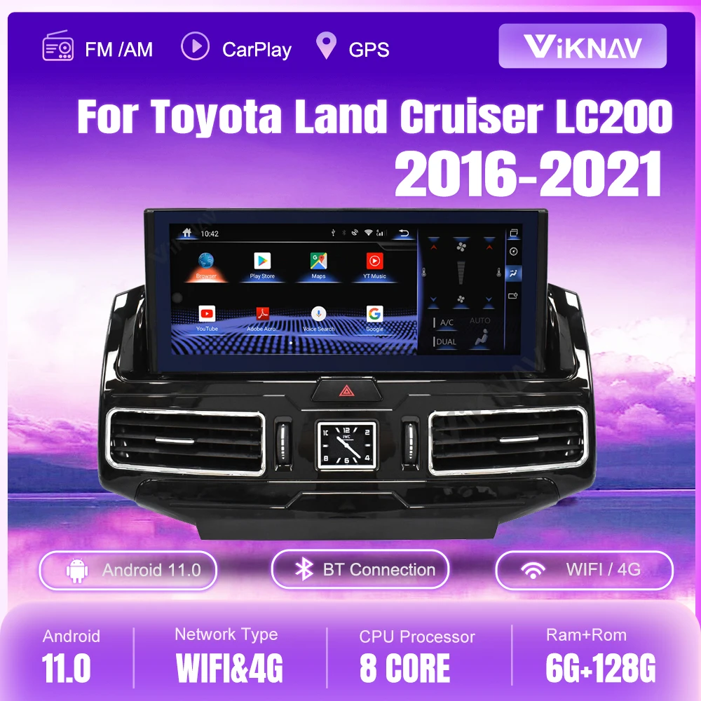 

For Toyota Land Cruiser LC200 2016-2021 Car Radio For Lexus LX570 Android Multimedia Player GPS Navigation Auto Stereo Receiver