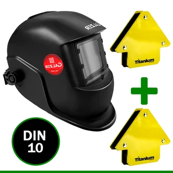 Kit Mascara De Solda Escurecimento automático Profissional + 2 Esquadros Magnéticos 12kg 1