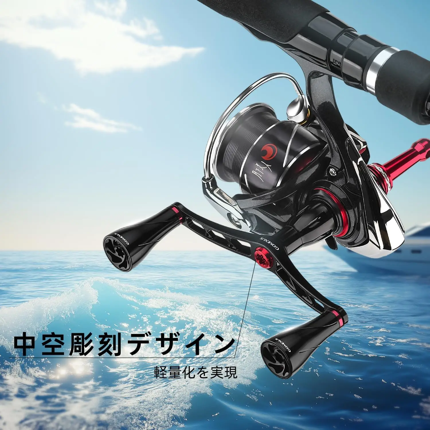 Фото Рукоятка для рыболовной катушки Gomexus Double Handle Eging Fishing 98mm, совместимая с Stella, Vanford, Vanquish, Sephia, Twin Power, XD, Ultegra, Stradic, Cardiff №4