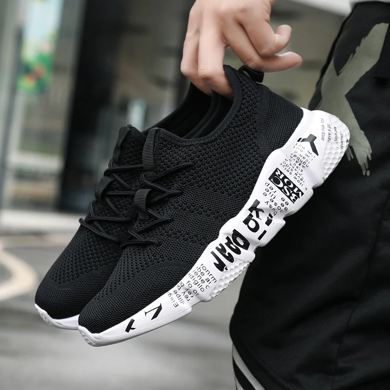 

Men's shoes light sneaker fashion casual mesh outdoor sports beach breathable flying woven walking tennis man shoes