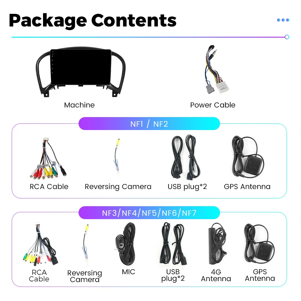 Автомобильный Мультимедийный Плеер Navifly 2 DIN Android Для Nissan Juke YF15 2010-2014 С Carplay 4G WiFi GPS