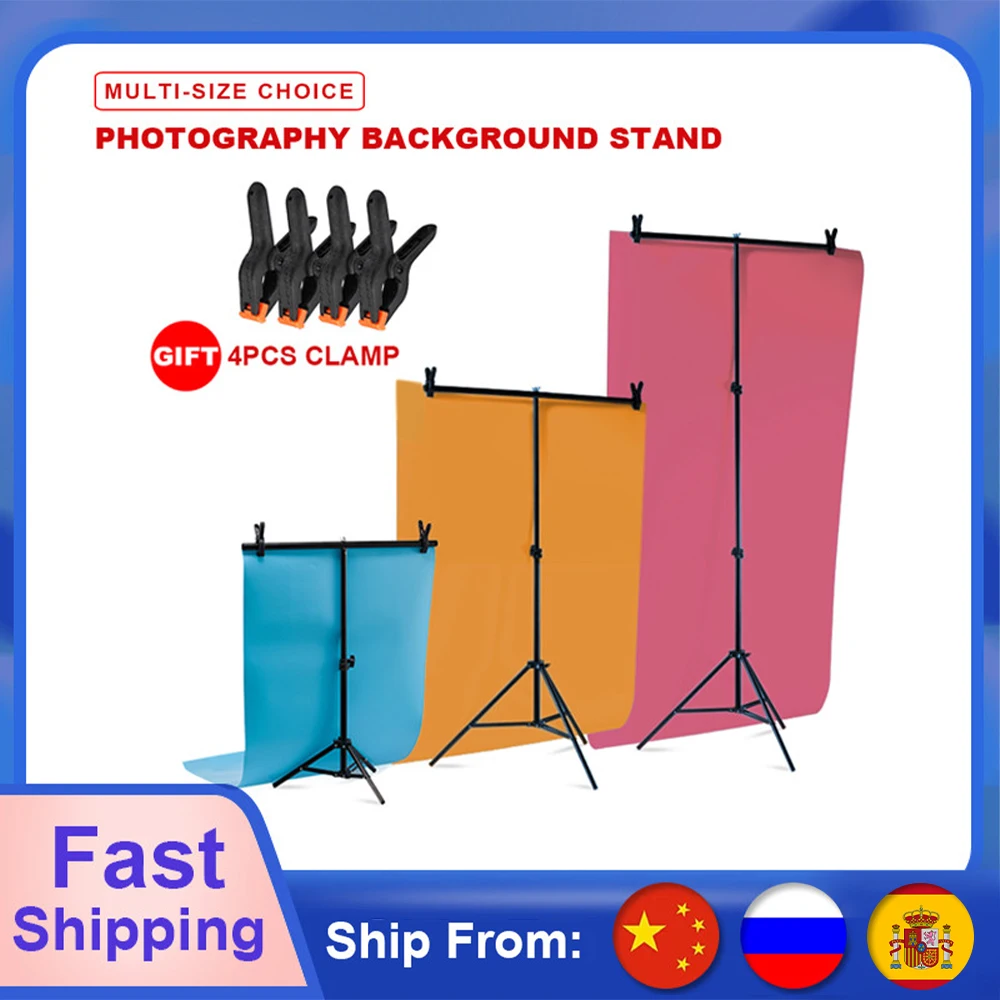 

HOT Photo Background Stand Photography Backdrop T-shaped Background Support Stand System Metal backgrounds for photo studio