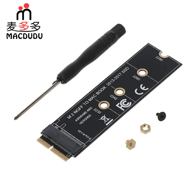 Новый M.2 NVME/AHCI SSD конвертирующий адаптер карта обновленный комплект для MacBook Air Pro Retina A1465 A1466 A1398 A1502 M2 2013-2017 лет