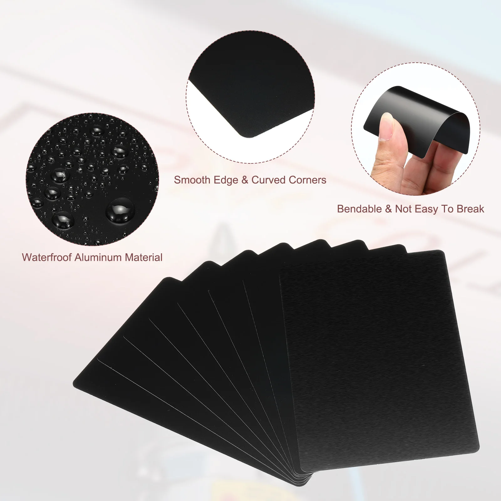 

100/200/300 шт. пустые металлические визитные карточки толщиной 0,21 мм 3,4x2,1 дюйма алюминиевая лазерная гравировка для печати именная карточка для изготовления на заказ DIY