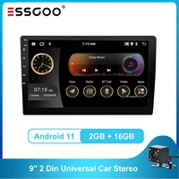 essgoo 9 2 din universal car stereo android 11 2gb 16gb gps navigation wifi bluetooth mirror link fm radio autoradio mp5 player