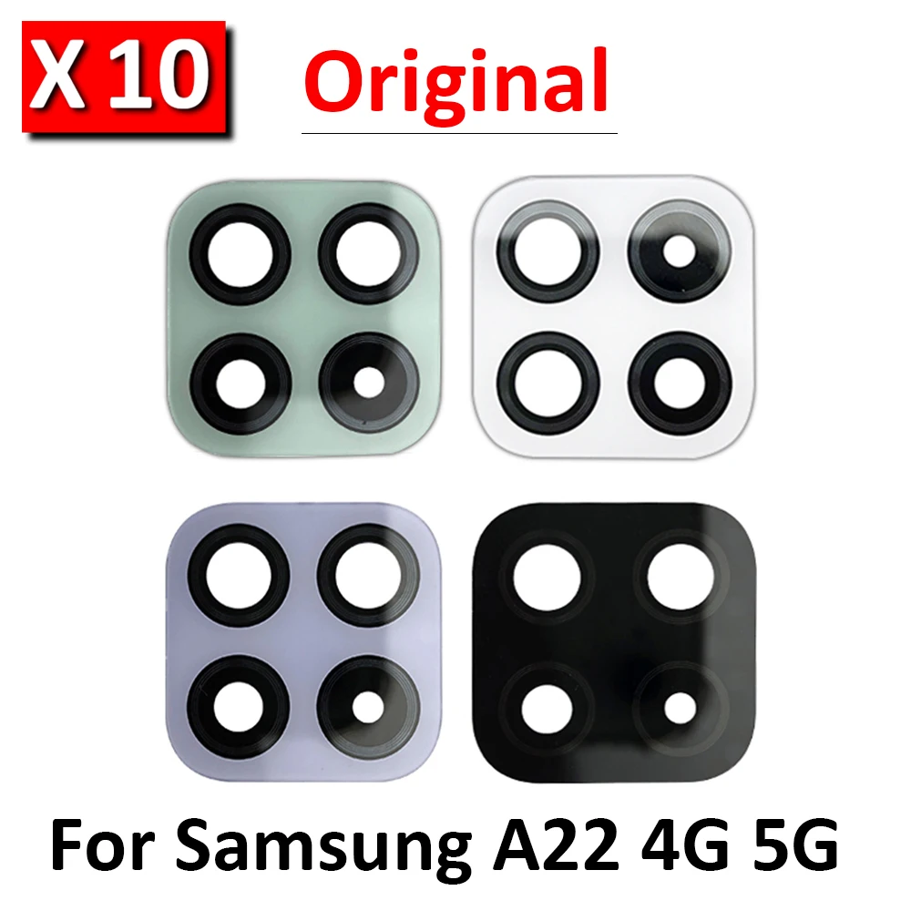 

10 шт./лот, оригинальное новое стекло для камеры Samsung A22 4G A225F / A22 Φ A226B, задняя камера, стеклянный объектив с клеем