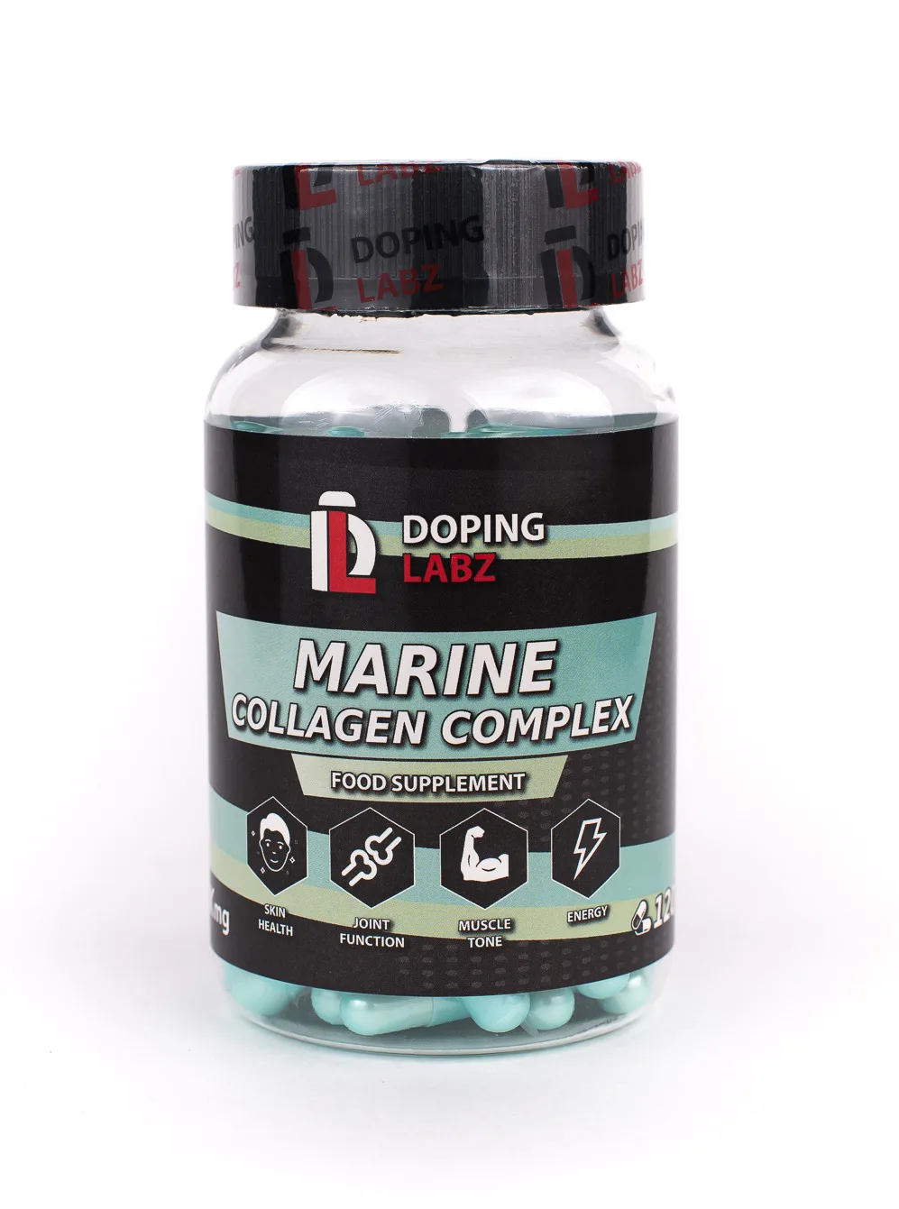 Doping Labz Marine Collagen Complex + Vitamin C+ Hyaluronic Acid/ Морской коллаген+ Витамин С+ Гиалурон/ 120 капсул