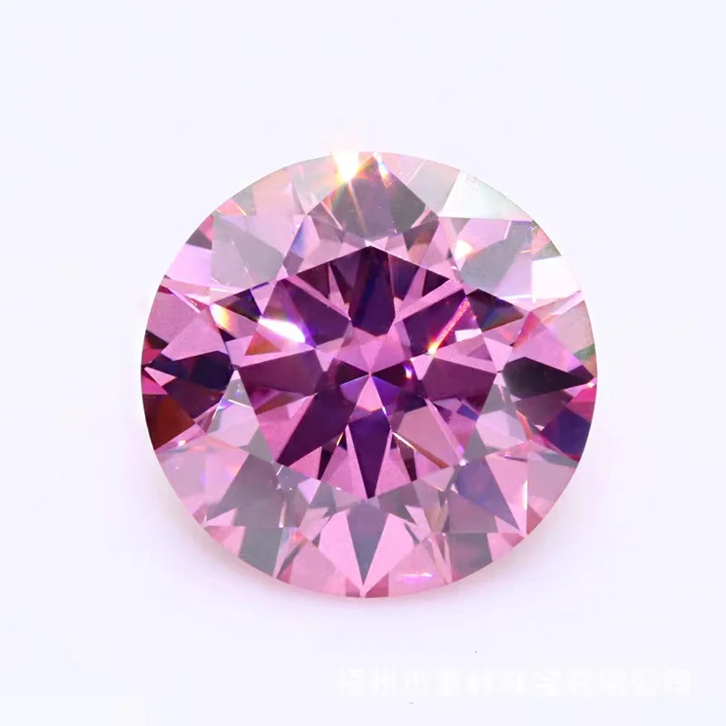 

0.5-3 Carat Pink Color Round Cut Moissanite Loose Stones Pass Diamond Tester Gra Moissanite Loose Gemstones for Diy Jewelry Ring