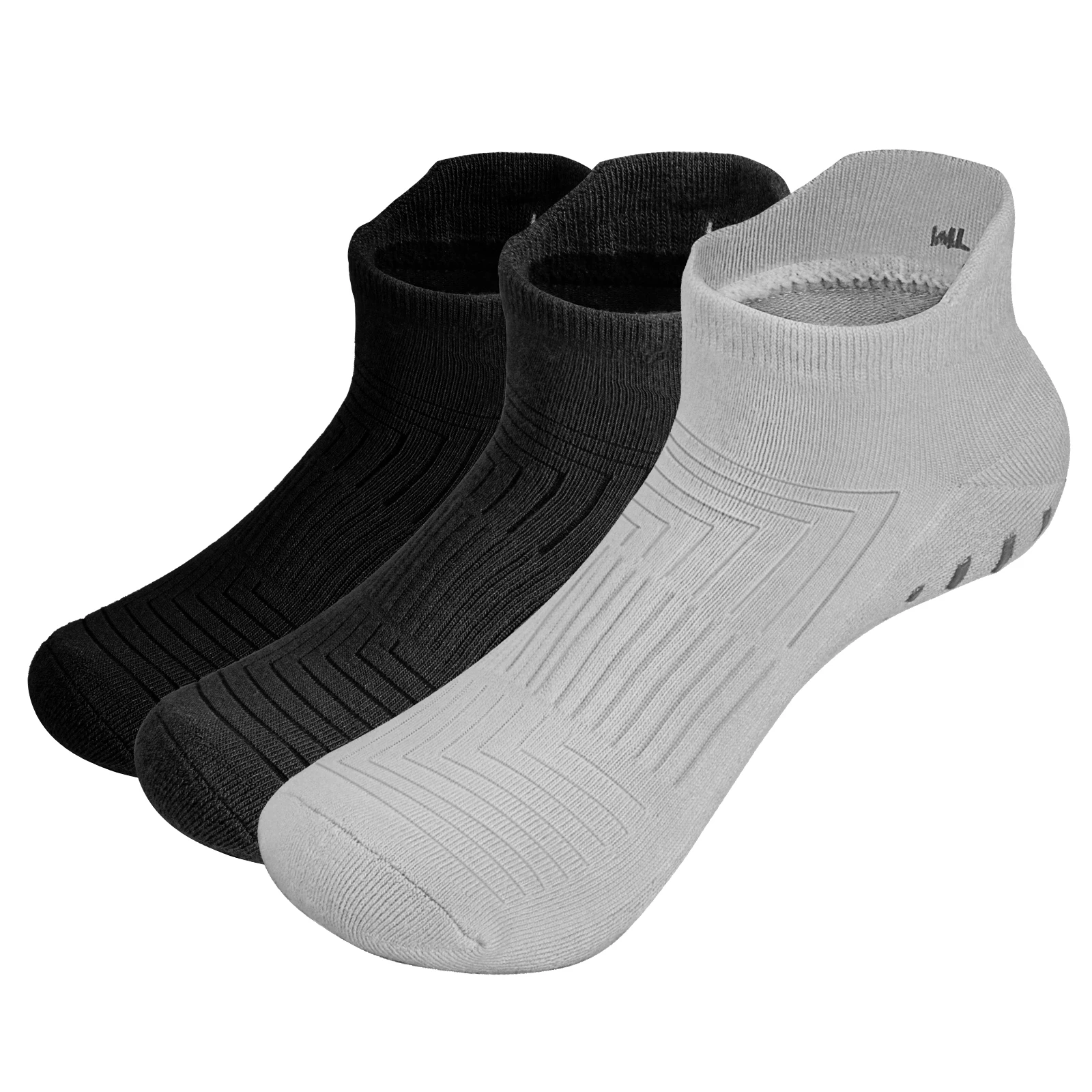 

YUEDGE 3 Pairs Non Slip Yoga Pilates Socks Cushioned Ankle Sports Socks Anti Slip Grip Socks For Men And Women Size 36-43 EU
