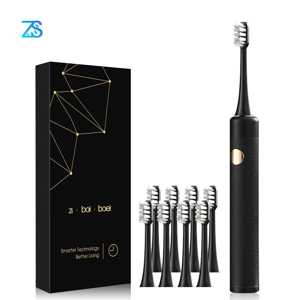 

Электрическая звуковая зубная щетка [ZS], 4 режима, зарядка через USB, IPX7, 8 насадок