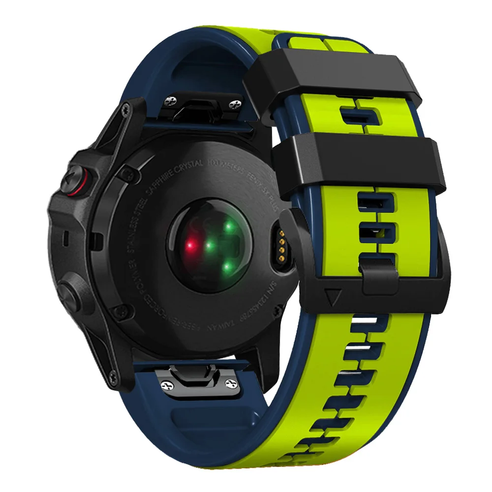 Ремешок для наручных часов Quickfit 26 22 мм Garmin Fenix 7X 6X 5X Plus 3HR Epix силиконовый Easyfit